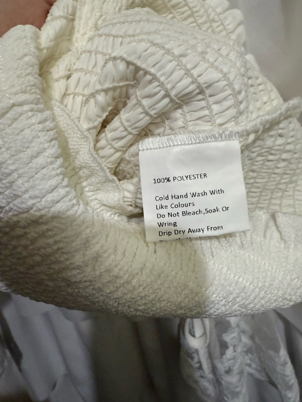 White Puff-Sleeve Ruched Mini Dress - Picture 9 of 10